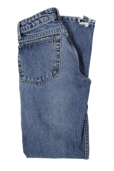Re/Done Women Boyfriend Jeans Blue Mid Rise 100% Cotton Size 23