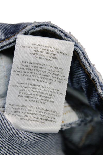 Re/Done Women Boyfriend Jeans Blue Mid Rise 100% Cotton Size 23