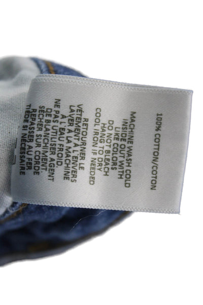 Noend Denim Womens Flared Wide Leg Jeans Blue Cotton Mid Rise Size 27