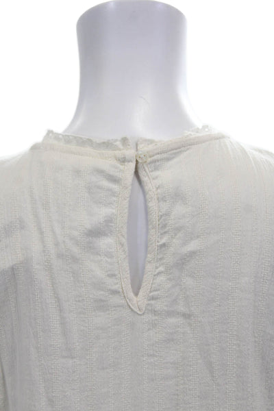 MNG Womens Shift Shirt Dress Beige Knee Length Long Sleeve Cotton Size 8