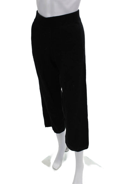 J Crew Collection Women Cropped Sweatpants Black Wool Cotton Size XS