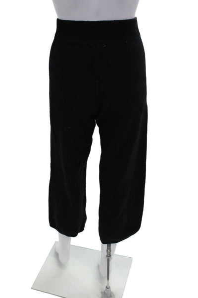 J Crew Collection Women Cropped Sweatpants Black Wool Cotton Size XS