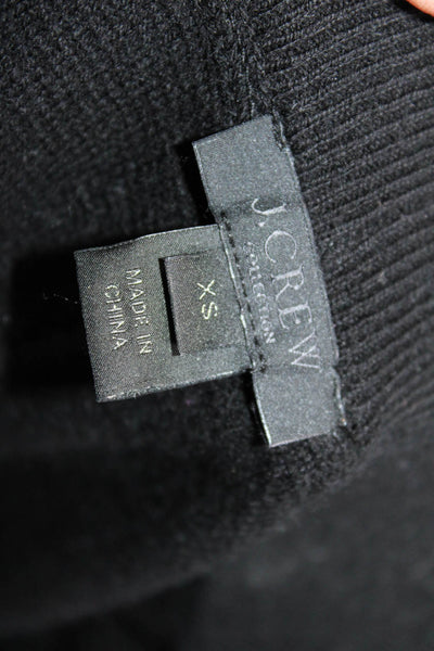 J Crew Collection Women Cropped Sweatpants Black Wool Cotton Size XS