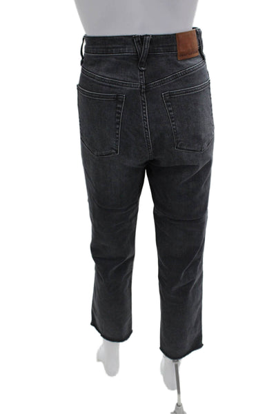 Point Sur Womens Ankle Cropped Dark Gray Mid Rise Jeans Petite Size 27