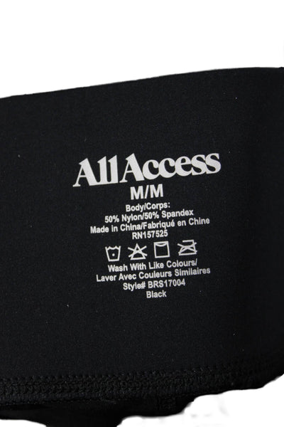 All Access Womens Ankle Cropped Black Leggings Size M