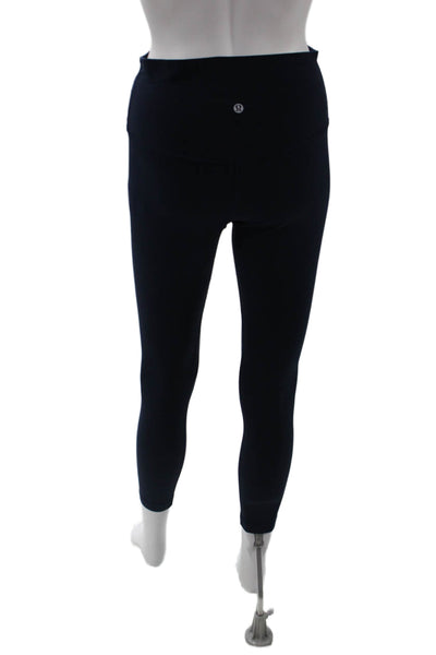 Lululemon Women Navy Blue Nylon Blend Ankle Leggings Size 8