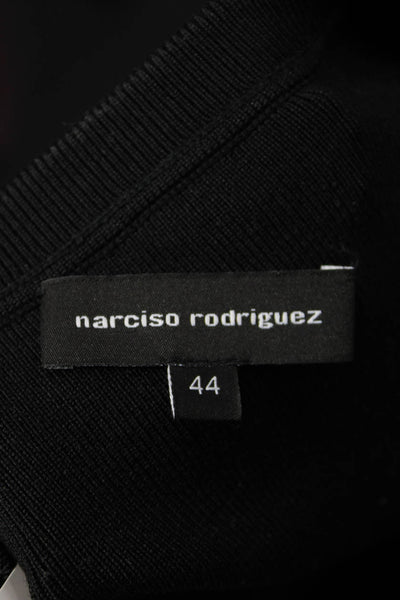 Narciso Rodriguez Women Black Full Zip Cardigan Silk Blend Size 44