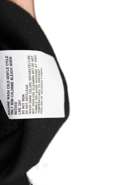 Uniqlo Womens Scoop Neck Stretch Knit Sports Bra Blakc Size Medium