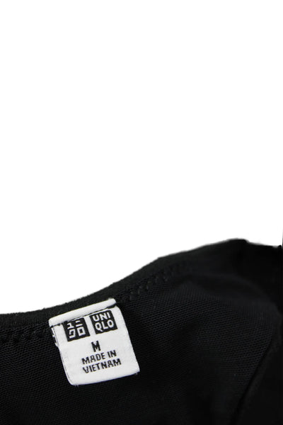 Uniqlo Womens Scoop Neck Stretch Knit Sports Bra Blakc Size Medium