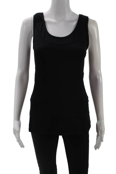 Lululemon Womens Basic Black Nylon Blend Round Neck Tank Sleeveless Size 6