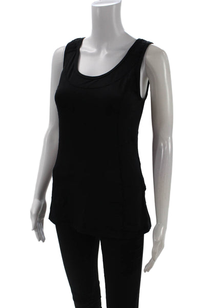 Lululemon Womens Basic Black Nylon Blend Round Neck Tank Sleeveless Size 6