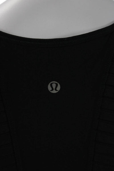 Lululemon Womens Basic Black Nylon Blend Round Neck Tank Sleeveless Size 6