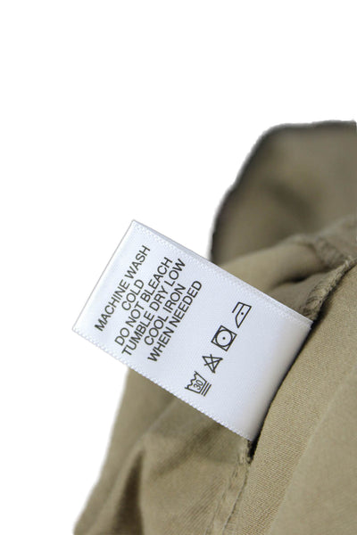 Michael Stars Women Cropped Jogger Khakis Brown Cotton Size S