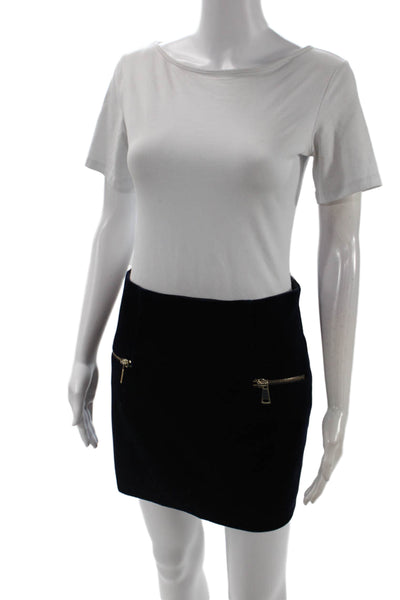 Sandro Women Mini Pencil Skirt Black 82% Polyester 8% Elastane Size 38