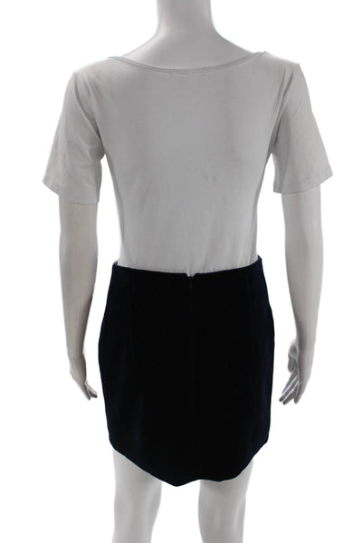 Sandro Women Mini Pencil Skirt Black 82% Polyester 8% Elastane Size 38