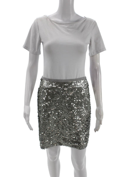 J Crew Womens Mini Straight Pencil Skirt Gray Size 0