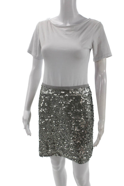 J Crew Womens Mini Straight Pencil Skirt Gray Size 0