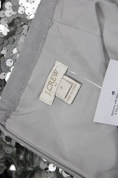 J Crew Womens Mini Straight Pencil Skirt Gray Size 0