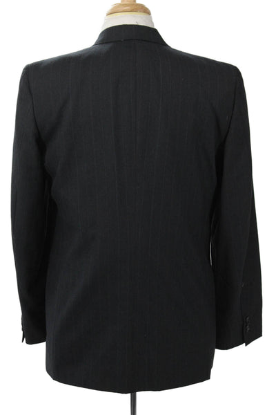 Kuppenheimer Men Striped Dark Gray Worsted Suit Jacket Button Size 40