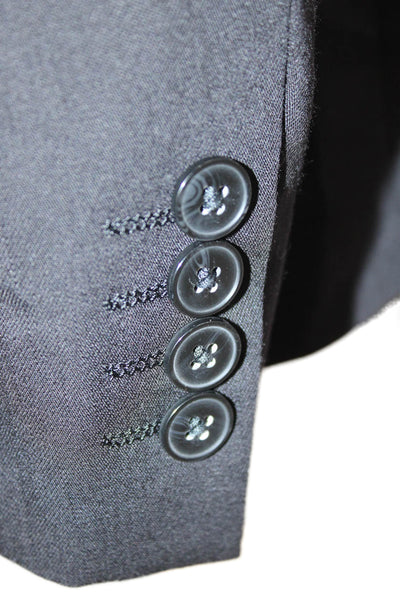 Calvin Klein Mens Black 100% Wool Classic Suit Jacket Button Closure Size 40