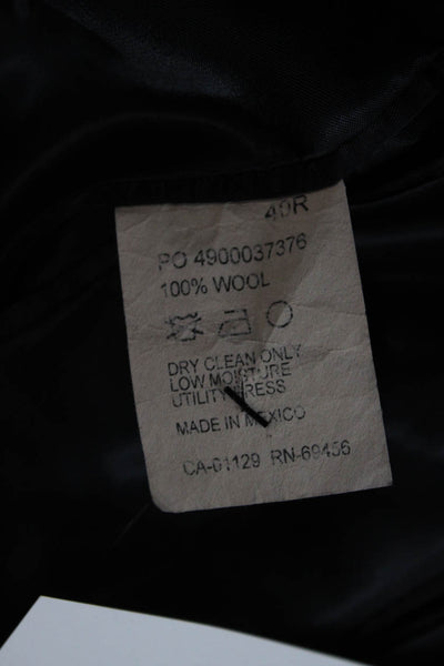 Calvin Klein Mens Black 100% Wool Classic Suit Jacket Button Closure Size 40