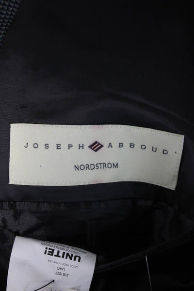Joseph Abboud Mens Dark Gray Check Wool Suit Jacket Button Size 42