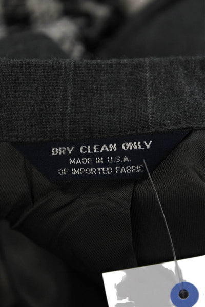 Kuppenheimer Mens Gray Striped Collared Button Suit Jacket Size 40