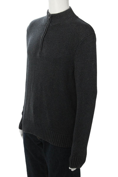 CK Calvin Klein Mens Pullover Sweater Dark Gray Cotton Size M