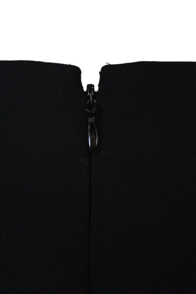 Theory Womens Sheath Dress Black Sleeveless Crew Neck Midi Size 2