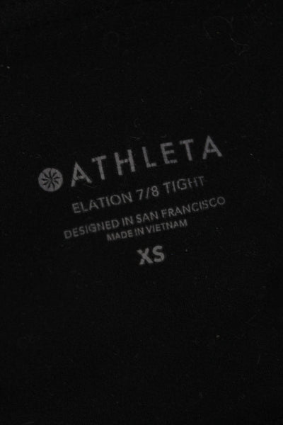 Athleta Women Ankle Leggings Black Cotton Blend Size XS