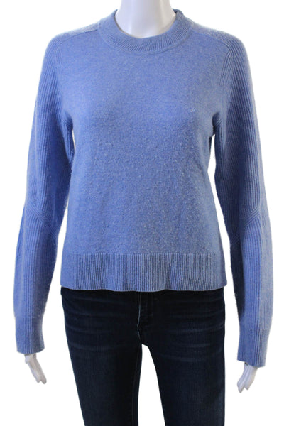 Rag & Bone Womens Pullover Crew Neck Cashmere Sweater Blue Long Sleeve Size S