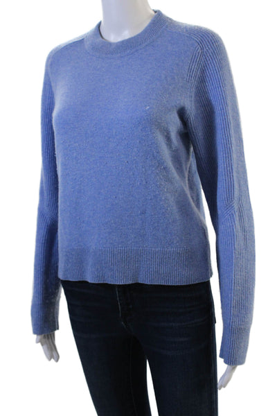 Rag & Bone Womens Pullover Crew Neck Cashmere Sweater Blue Long Sleeve Size S