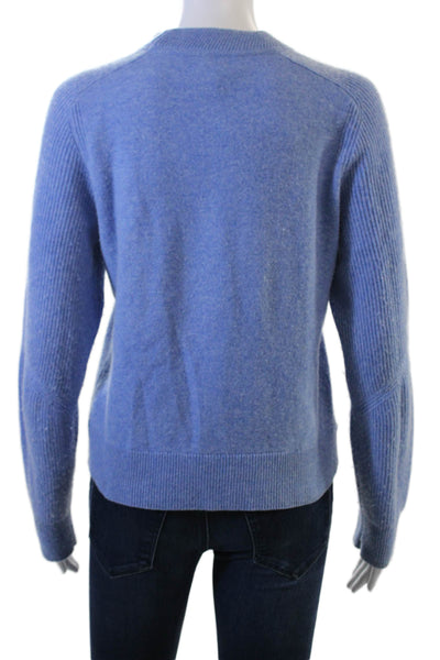 Rag & Bone Womens Pullover Crew Neck Cashmere Sweater Blue Long Sleeve Size S