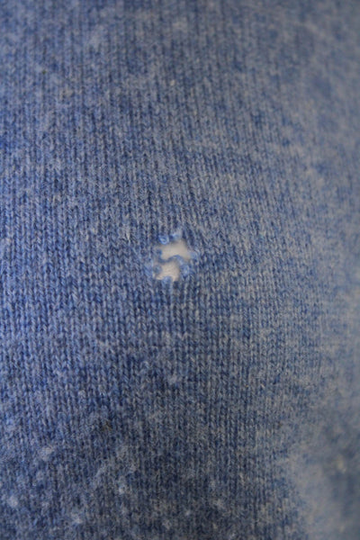 Rag & Bone Womens Pullover Crew Neck Cashmere Sweater Blue Long Sleeve Size S