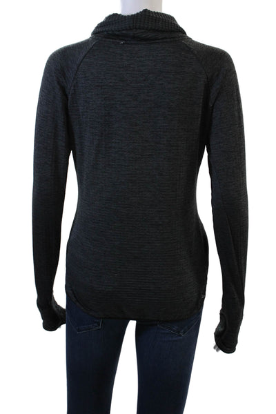 Nike Womens Pullover Sweatshirt Dark Gray High Neck Long Sleeve Size S