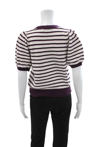 & Other Stories Womens Purple Striped Pullover Sweater Size S