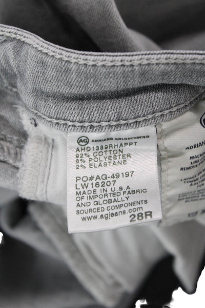 AG Adriano Goldschmied Women Ankle Skinny Cropped Jeans Gray Size 28