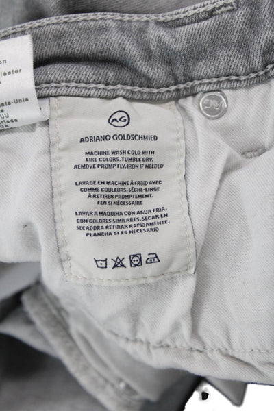 AG Adriano Goldschmied Women Ankle Skinny Cropped Jeans Gray Size 28