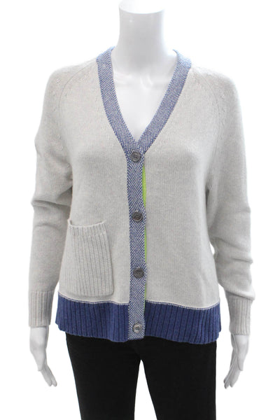 Zaket & Plover Unisex Beige V-Neck Button Cardigan Size S