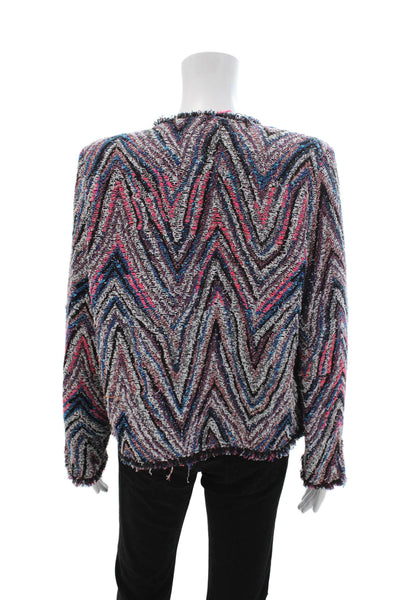 IRO Women Black Geometric Long Sleeve Jacket Size 40