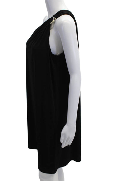 Tommy Bahama Women Shift Dress Black Sleeveless Short Beach Size S