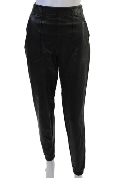 Spanx Womens Black Jogger Pants Rayon Elastane Biker Size S