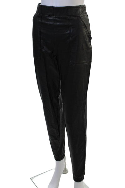 Spanx Womens Black Jogger Pants Rayon Elastane Biker Size S