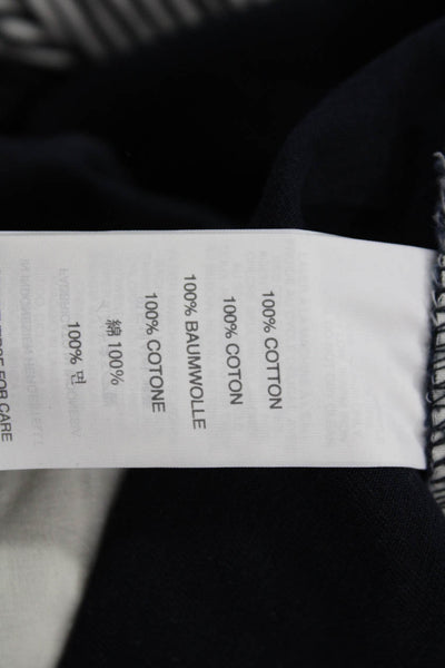 J Crew Unisex Dark Blue 100% Cotton Chino Shorts Button Closure Size 8