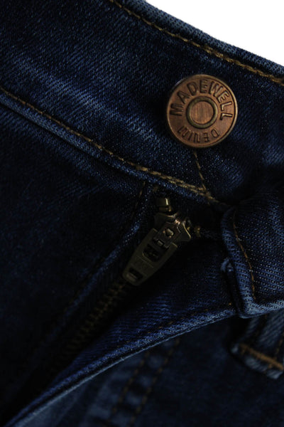 Madewell Women Ankle Skinny Jeans Dark Blue Mid Rise Size 28