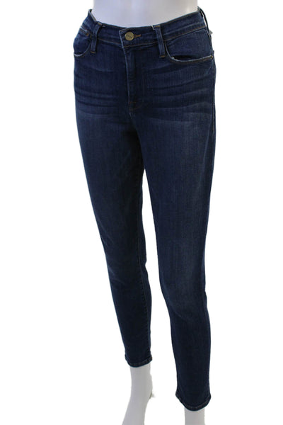 Frame Denim Womens Ankle Skinny Dark Blue Mid Rise Jeans Size 29