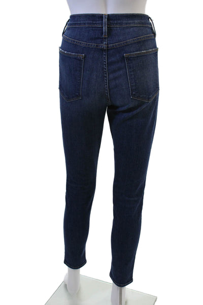 Frame Denim Womens Ankle Skinny Dark Blue Mid Rise Jeans Size 29