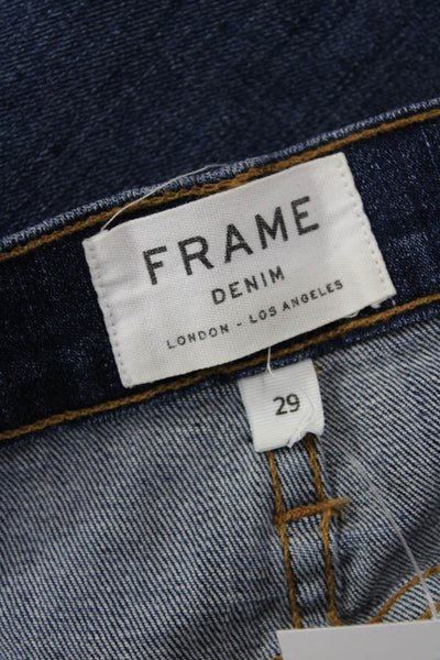 Frame Denim Womens Ankle Skinny Dark Blue Mid Rise Jeans Size 29