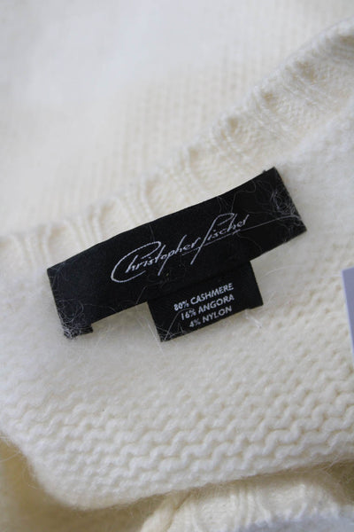 Christopher Fischer Women Pullover Striped Cashmere Crewneck Sweater Size M