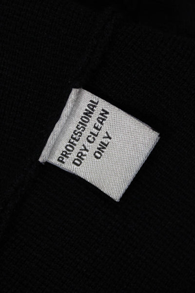 Lela Rose Women Black Wool Blend Crew Neck Pullover Long Sleeve Size M